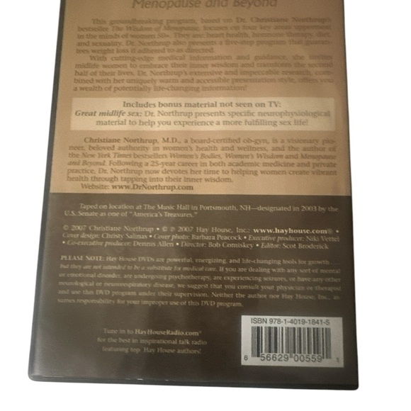 Menopause and Beyond DVD by Christine Northrup - Picture 2 of 5